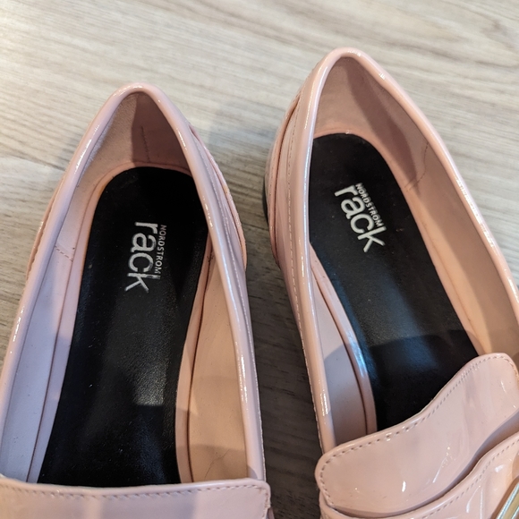 NORDSTROM RACK PALE PINK PATENT LOAFERS SIZE 6.5 - Picture 5 of 8